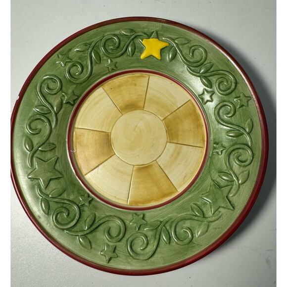 HTF Yankee Candle Large Candle Jar Shade Topper Farm Barnyard w/Plate (READ) - Picture 10 of 12